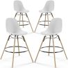 Bar Stool - Scandinavian Design - Wooden Legs - Pack of 4 - Skögur image 7