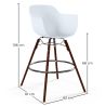 Bar Stools - Scandinavian Design - Dark Wood Legs - Pack of 4 - Nordika image 7