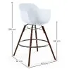 Bar Stools - Scandinavian Design - Dark Wood Legs - Pack of 4 - Nordika image 7
