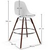 Bar Stool - Scandinavian Design - Dark Wood Legs - Skögur image 7