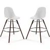 Bar Stools - Scandinavian Design - Dark Wood Legs - Pack of 2 - Skögur image 7