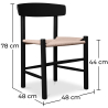 Buy Wooden Dining Chair - Scandinavian Style - Batsheva Black 58399 - in the UK