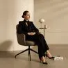 Swivel Armchair Upholstered in Vegan Leather - Modern Design for Luxury Offices and Hotels - Carla image 7