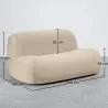 Modern Minimalist Curved Design Velvet Upholstered Sofa - Comfort and Contemporary Style - Büba image 7