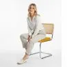Dining Chair - Upholstered in Velvet - Wood and Rattan - New Edition - Martha image 7