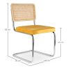 Dining Chair - Upholstered in Velvet - Wood and Rattan - New Edition - Martha image 7