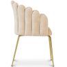 Dining Chair Shell Glam design in Velvet - Golden Legs - Shell image 7