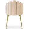 Dining Chair Shell Glam design in Velvet - Golden Legs - Shell image 7