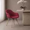 Velvet Dining Chair - Scandinavian Design and Wooden Legs - Nordika image 7
