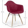 Velvet Dining Chair - Scandinavian Design and Wooden Legs - Nordika image 7