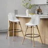 Velvet Bar Stool - Scandinavian Design and Wooden Legs - Skögur image 7