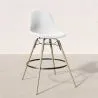 Velvet Bar Stool - Scandinavian Design and Wooden Legs - Skögur image 7
