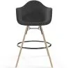 Velvet Bar Stool - Scandinavian Design and Wooden Legs - Nordika image 7