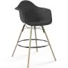 Velvet Bar Stool - Scandinavian Design and Wooden Legs - Nordika image 7