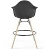 Velvet Bar Stool - Scandinavian Design and Wooden Legs - Nordika image 7