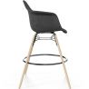 Velvet Bar Stool - Scandinavian Design and Wooden Legs - Nordika image 7