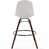 Velvet Bar Stool - Scandinavian Design and Dark Wood Legs - Skögur image 7