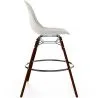 Velvet Bar Stool - Scandinavian Design and Dark Wood Legs - Skögur image 7