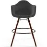 Velvet Bar Stool - Scandinavian Design and Dark Wood Legs - Nordika image 7