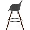 Velvet Bar Stool - Scandinavian Design and Dark Wood Legs - Nordika image 7