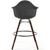 Velvet Bar Stool - Scandinavian Design and Dark Wood Legs - Nordika image 7