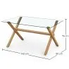 Rectangular Dining Table - Scandinavian Design - 6 Diners - Tesfa image 7