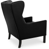 Buy Armchair with Armrests - Retro Style - Upholstered in Leather - Michal Black 50102 in the United Kingdom