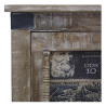 Buy Wooden Vintage Industrial Stamp table Natural wood 51316 in the United Kingdom