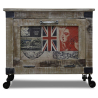 Buy Wooden Vintage Industrial Stamp table Natural wood 51316 - in the UK