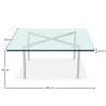 Buy Square coffee table - Glass - 12mm - Town Steel 13307 in the United Kingdom