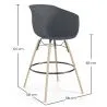 Bar Stool - Scandinavian Design - Natural Wood Legs - Melania image 7