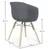 Dining Chair - Scandinavian Design - Natural Wood Legs - Polin image 7