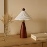 Table Lamp with Wooden Base and White Cement Shade - Ambiana image 7