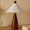 Table Lamp with Wooden Base and White Cement Shade - Ambiana image 7