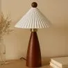 Table Lamp with Wooden Base and White Cement Shade - Ambiana image 7