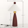 Table Lamp with Wooden Base and White Cement Shade - Ambiana image 7