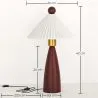 Table Lamp with Wooden Base and White Cement Shade - Ambiana image 7
