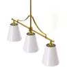 Aged Gold Metal Ceiling Pendant Lamp with 3 Shades - Bubles image 7