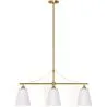 Aged Gold Metal Ceiling Pendant Lamp with 3 Shades - Bubles image 7