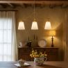 Aged Gold Metal Ceiling Pendant Lamp with 3 Shades - Bubles image 7