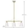 Aged Gold Metal Ceiling Pendant Lamp with 3 Shades - Bubles image 7