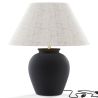 Vintage Table Lamp - Ceramic Base and Fabric Shade - Luno image 7