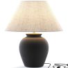 Vintage Table Lamp - Ceramic Base and Fabric Shade - Luno image 7