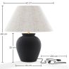 Vintage Table Lamp - Ceramic Base and Fabric Shade - Luno image 7