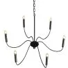 Matte Black Metal Chandelier Style Pendant Lamp – 6 Arms - Lumella image 7