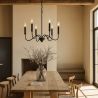 Matte Black Metal Chandelier Style Pendant Lamp – 6 Arms - Lumella image 7