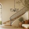 Matte Black Metal Chandelier Style Pendant Lamp – 6 Arms - Lumella image 7