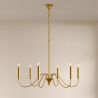 Gold 6-Arm Pendant Lamp – Modern Chandelier Style in Metal - Vintessa image 7
