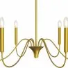 Gold 6-Arm Pendant Lamp – Modern Chandelier Style in Metal - Vintessa image 7