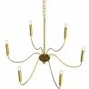 Gold 6-Arm Pendant Lamp – Modern Chandelier Style in Metal - Vintessa image 7